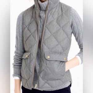 J. Crew Gray Quilted Vest
